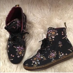 Doc Marten Floral Canvas Boots